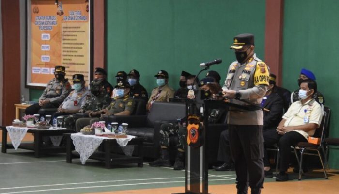 2.180 Personil Gabungan Polres Bogor Amankan Operasi Lilin dengan Protokol Kesehatan