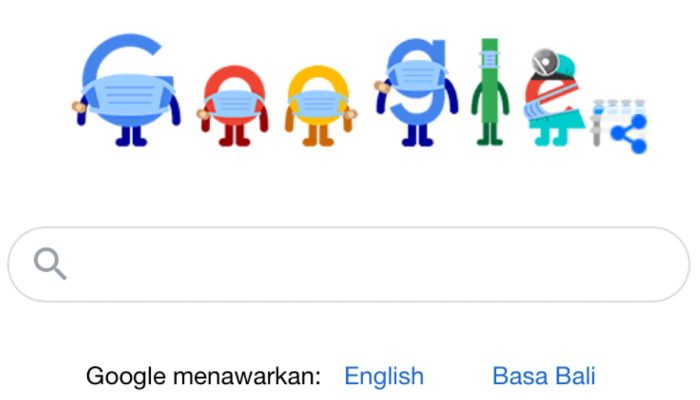 Unik, Google Doodle Hari Ini Bermasker