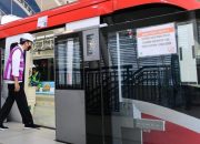 Presiden Jokowi Tinjau Proyek LRT Jabodebek