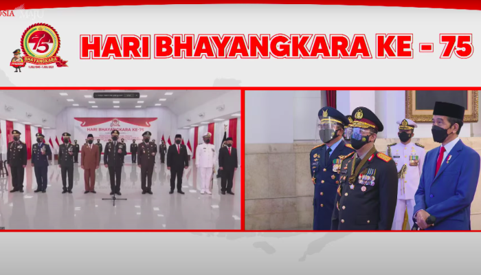 Peringati HUT Bhayangkara Ke-75, Presiden Minta Polri Aktif Ikut Tangani Pandemi