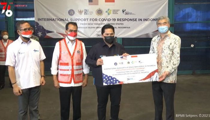 Indonesia Terima Bantuan 150 Ventilator dan Alkes dari AS