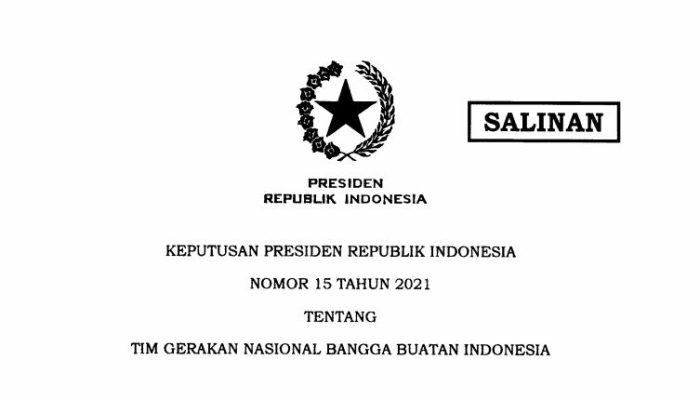 Presiden Jokowi Terbitkan Keppres Gerakan Nasional Bangga Buatan Indonesia