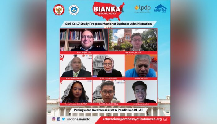 Lewat Bincang Karya, KBRI Washington D.C. Dukung Anak Muda Studi Bisnis dan Manajemen ke Amerika