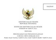 Mendagri Terbitkan Inmendagri 66/2021 tentang Pencegahan dan Penanggulangan Covid-19 pada Nataru