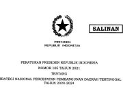 Pemerintah Terbitkan Perpres 105/2021 tentang Stranas Percepatan Pembangunan Daerah Tertinggal