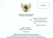 Mendagri Terbitkan Edaran Pencegahan dan Penanggulangan Omicron