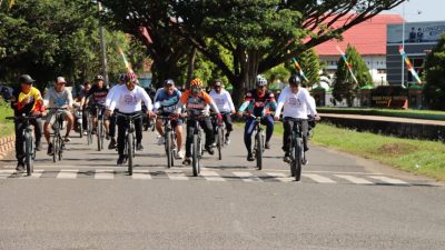 Dalam Rangka HUT Lalu Lintas ke 67, Polres Luwu Melaksanakan Festival Layang Layang dan Funbike