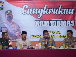 Kapolresta Sidoarjo Jalin Komunikasi Kamtibmas Bersama Forkopimda Jabon