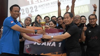 Turnamen Tenis Meja Setkab Berakhir, Deputi Administrasi Raih Gelar Juara