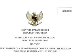 Terkait Percabutan PPKM, Mendagri Terbitkan Inmendagri 53/2022