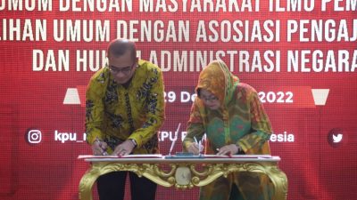 Dukung Pelaksanaan Pemilu 2024, MIPI Tandatangani Nota Kesepahaman Bersama KPU