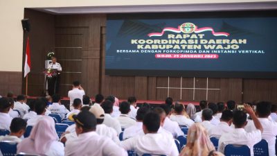 Buka Rakorda Pemkab Wajo-Forkopimda, Ini Delapan Poin Penekanan Amran Mahmud