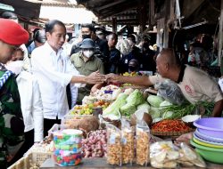 Presiden dan Ibu Negara Tinjau Harga Bahan Pokok di Pasar Sambonggede