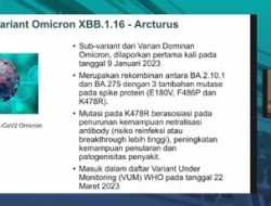 Kasus Positif Covid-19 Sub Varian Arcturus Bertambah