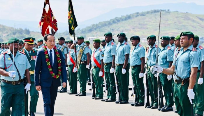 Presiden Jokowi Disambut Perdana Menteri Marape