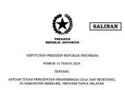 Pemerintah Bentuk Satgas Swasembada Gula dan Bioetanol di Merauke