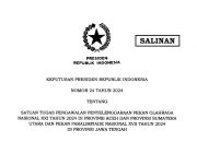 Presiden Bentuk Satgas Pengawalan Penyelenggaraan PON dan Peparnas 2024