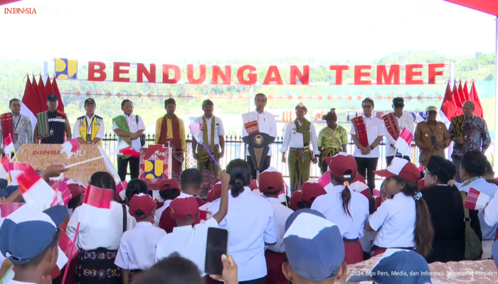 Presiden Jokowi Resmikan Bendungan Temef