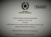 UU 61/2024 tentang Perubahan UU 39/2008 tentang Kementerian Negara Disahkan