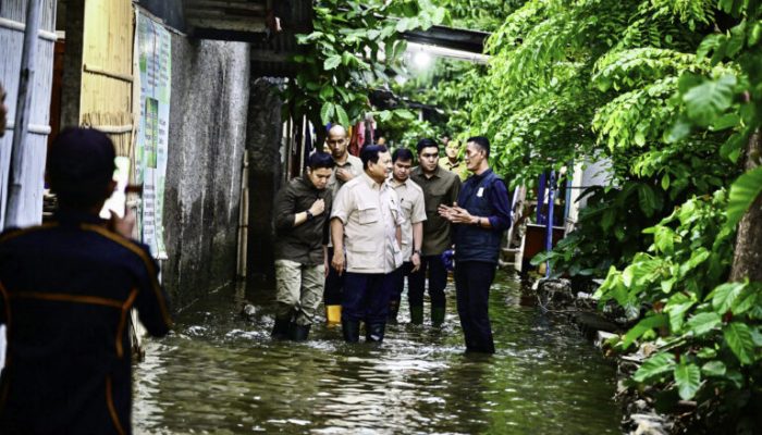 Presiden Prabowo Tinjau Banjir Bekasi