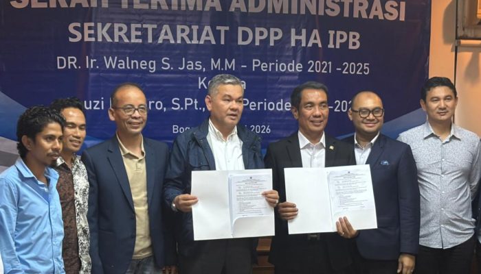 Serah Terima Kantor DPP HA IPB, Fauzi Amro–Anggawira Tegaskan Komitmen Keberlanjutan Organisasi