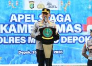 Apel Siaga Kamtibmas Digelar, Kapolres Depok Ajak Warga Jaga Kondusifitas Kota