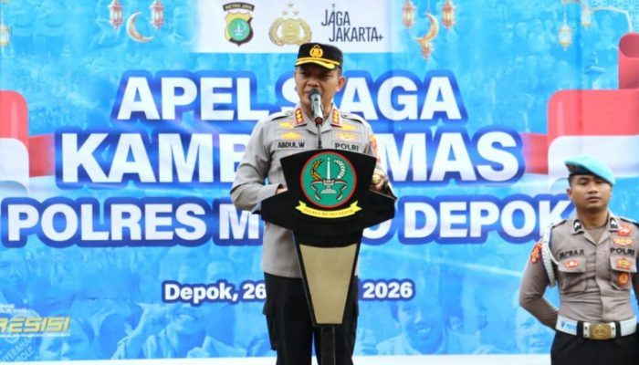 Apel Siaga Kamtibmas Digelar, Kapolres Depok Ajak Warga Jaga Kondusifitas Kota
